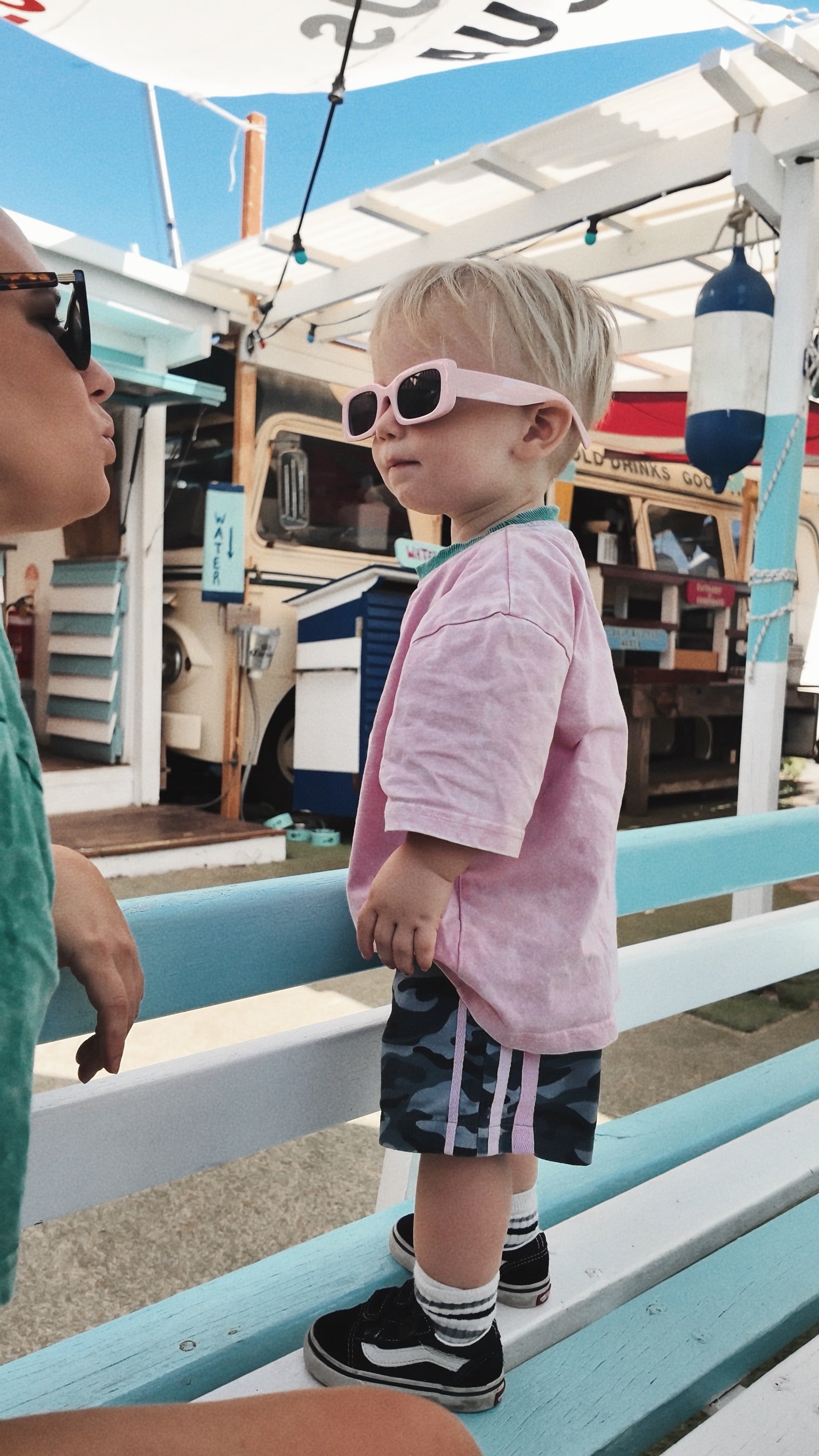 Little riot camo shorts.