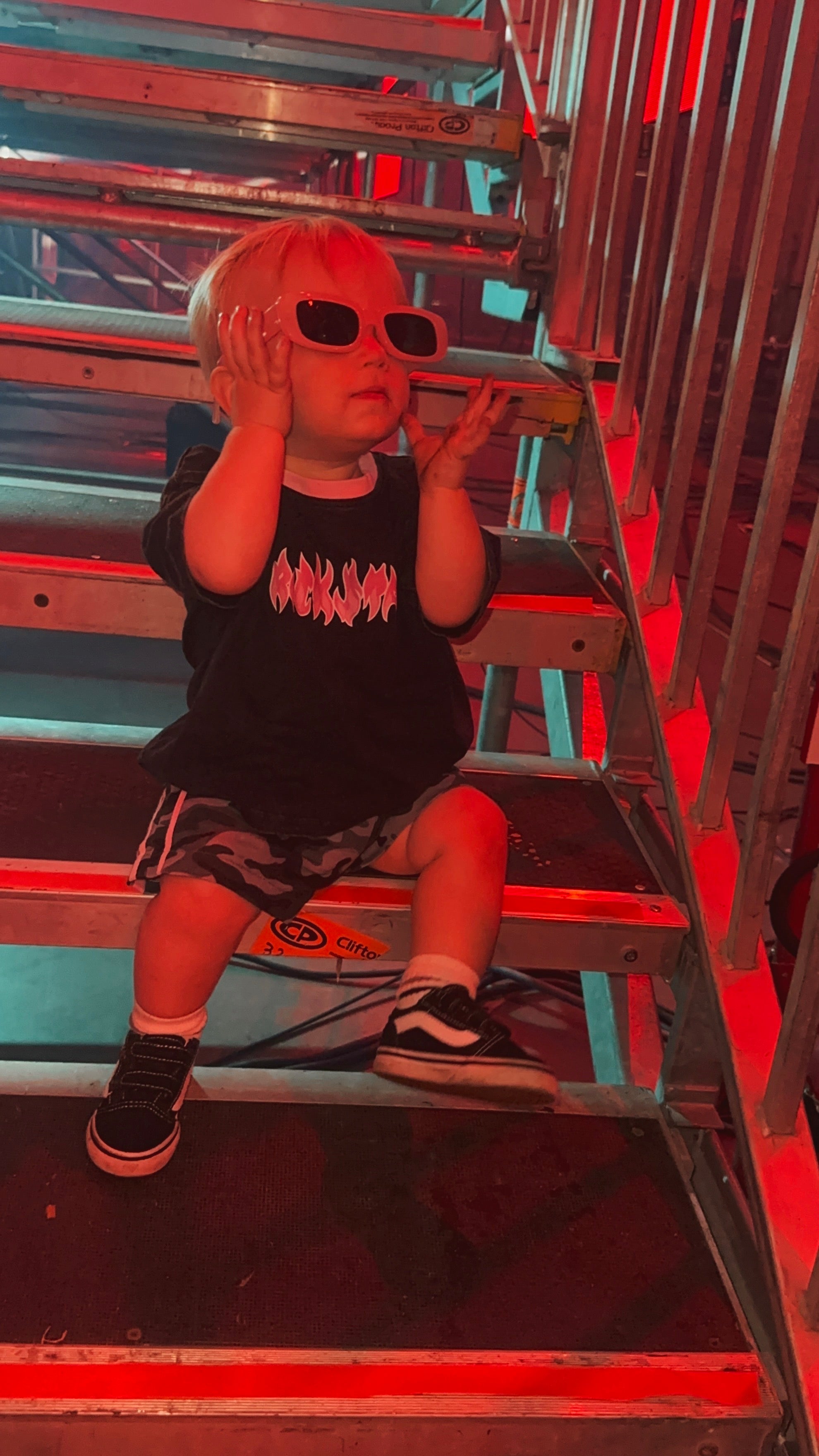 Little riot camo shorts.