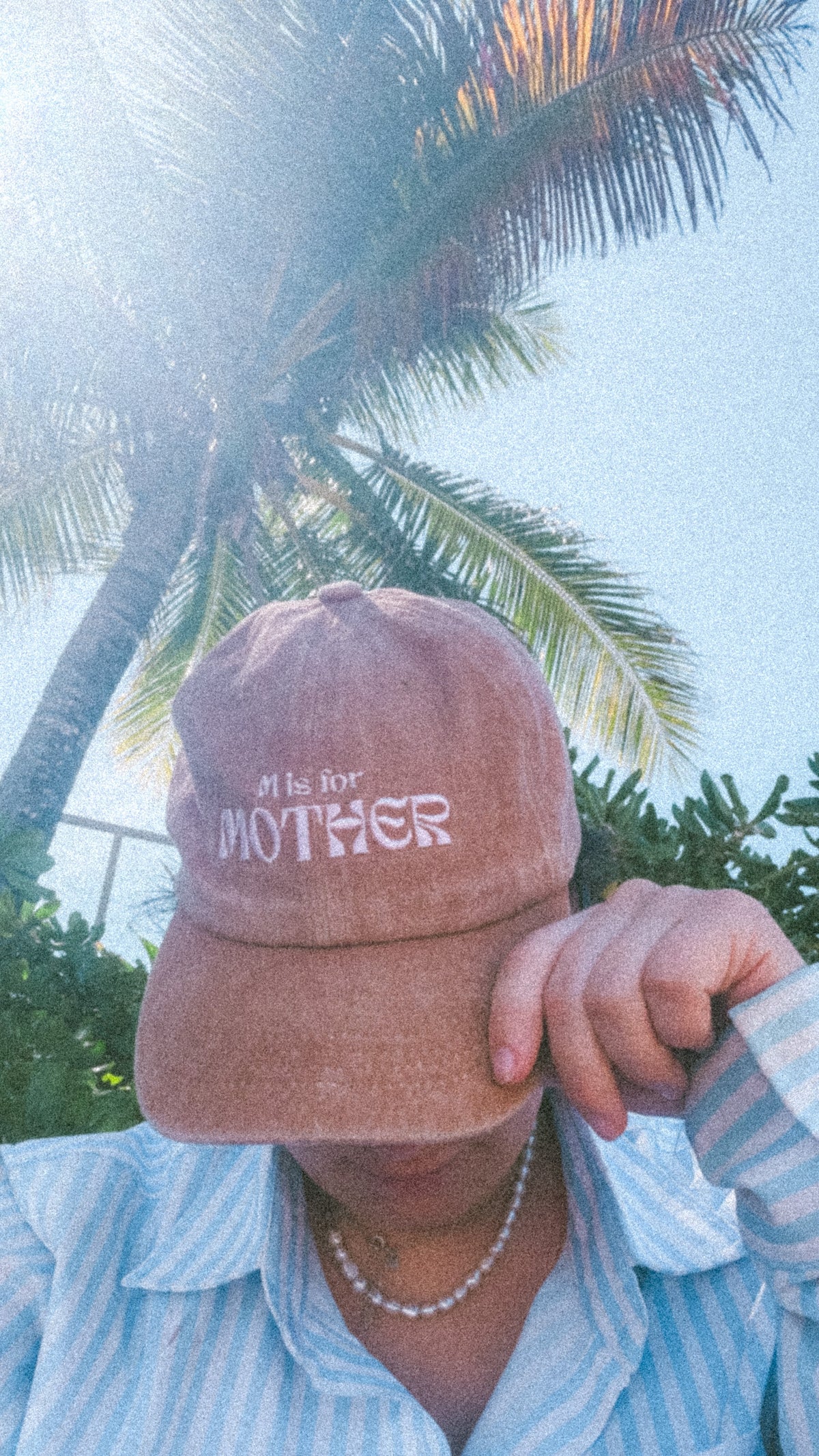 M is for Mother cap.