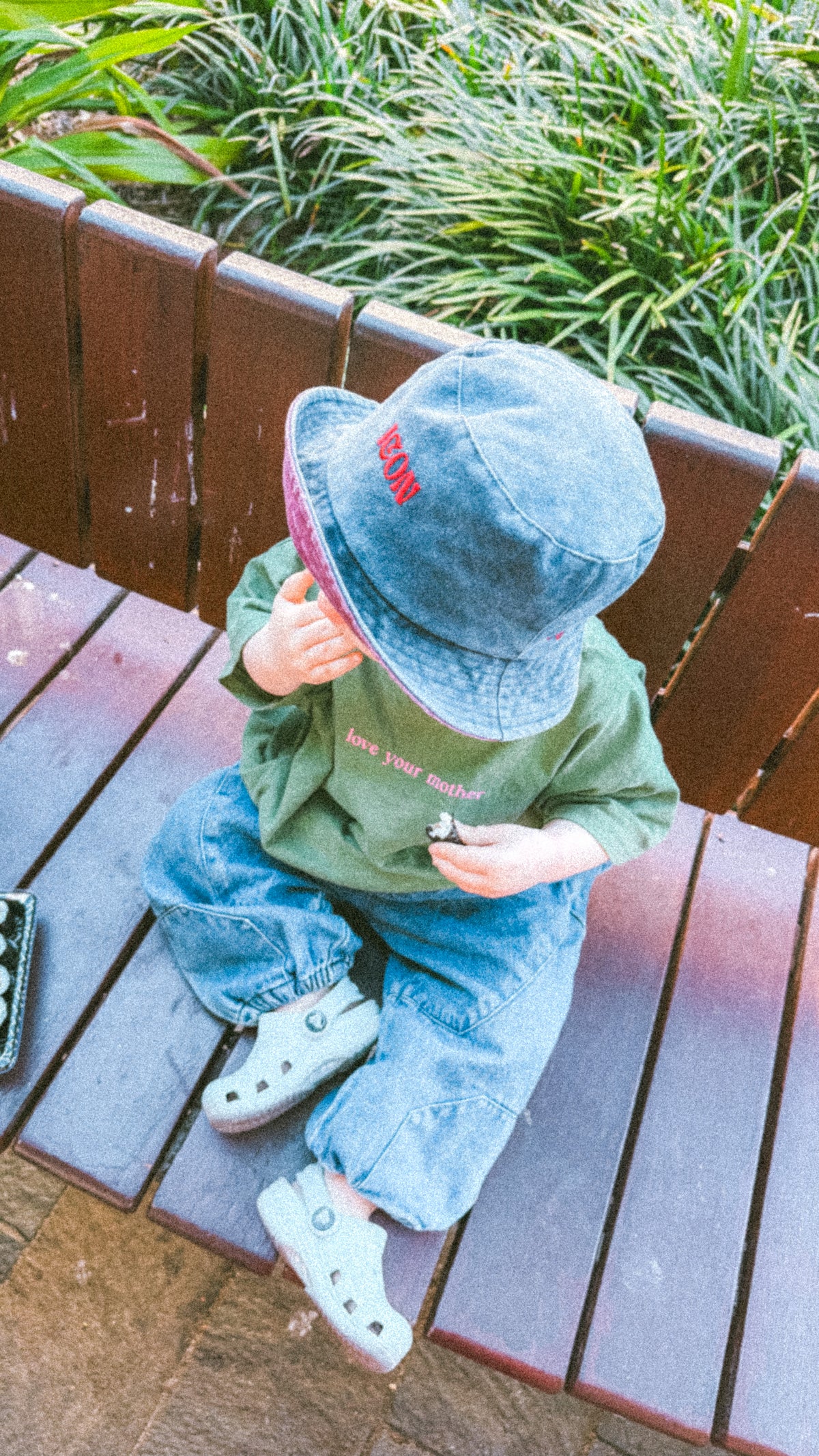 Reversible bucket hat.