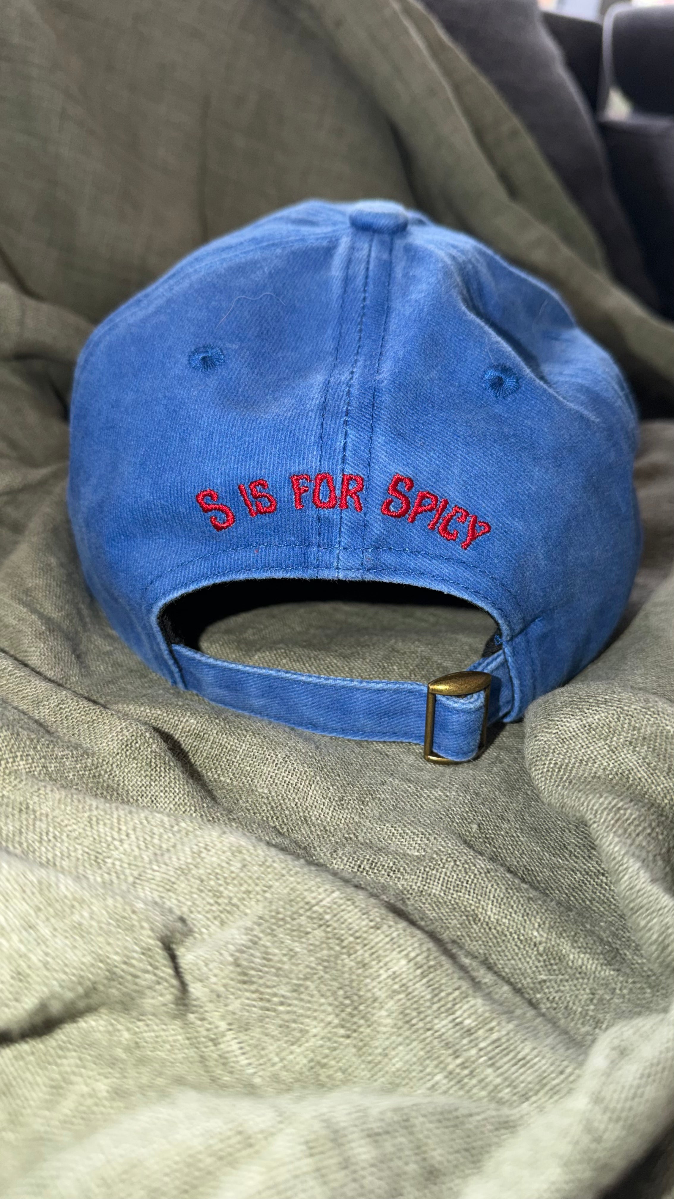 S is for Spicy cap.