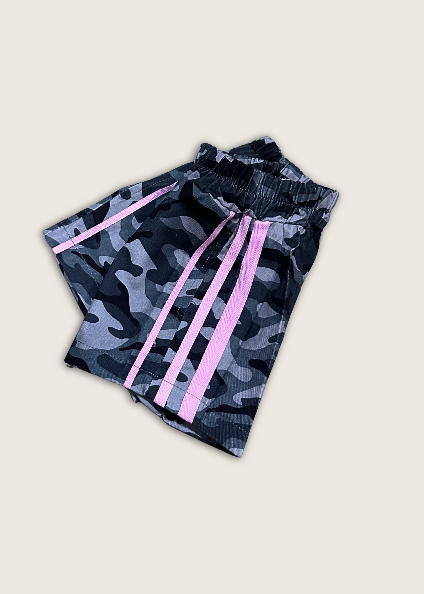 Little riot camo shorts.